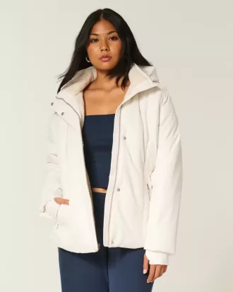 All-weather jas met imitatiebontvoering All-weather jas met imitatiebontvoering