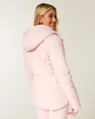 All-weather jas met imitatiebontvoering All-weather jas met imitatiebontvoering