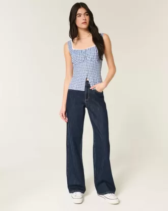 Baggy jeans met hoge taille