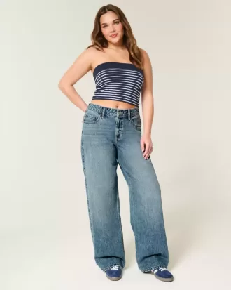 Baggy jeans met hoge taille