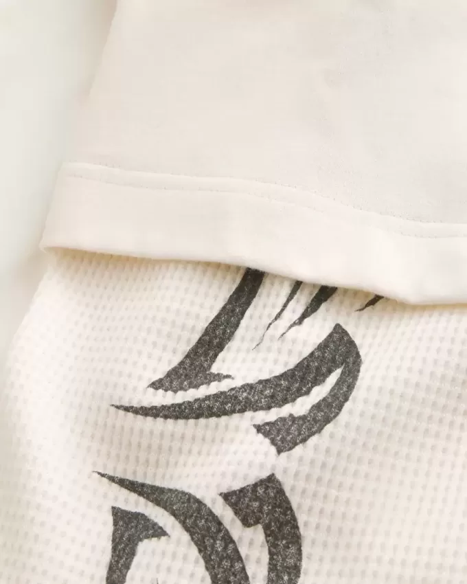 Boxy gelaagd thermisch grafisch shirt Boxy gelaagd thermisch grafisch shirt