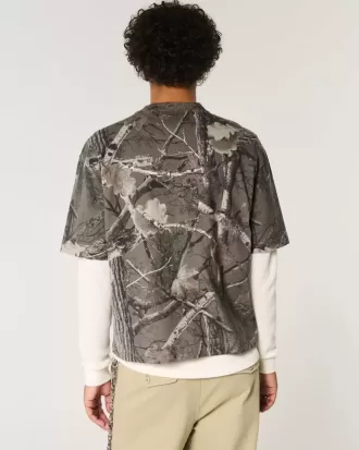 Boxy Heavyweight Crop Camo Crew T-shirt Boxy Heavyweight Crop Camo Crew T-shirt