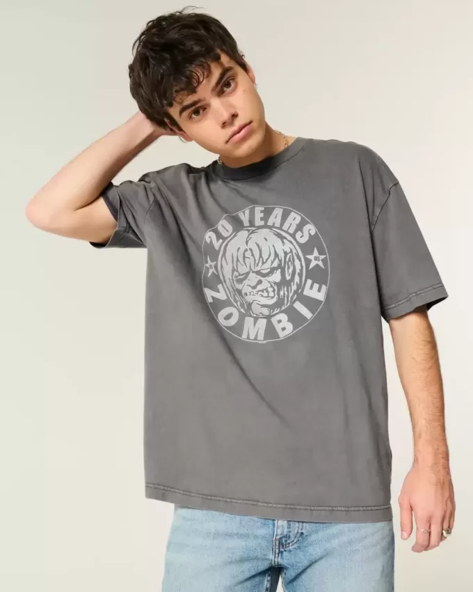 Boxy Rob Zombie Grafisch T-shirt Boxy Rob Zombie Grafisch T-shirt