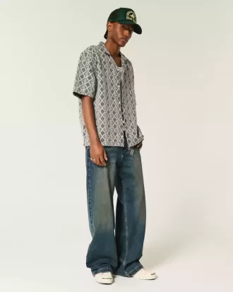 Boxy shirt met korte mouwen en haakwerk Boxy shirt met korte mouwen en haakwerk