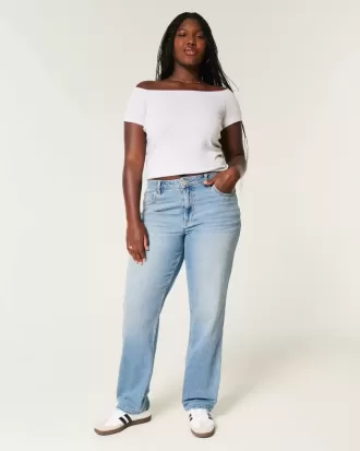 Curvy High-Rise Medium Wash Straight Jeans Curvy High-Rise Medium Wash Straight Jeans