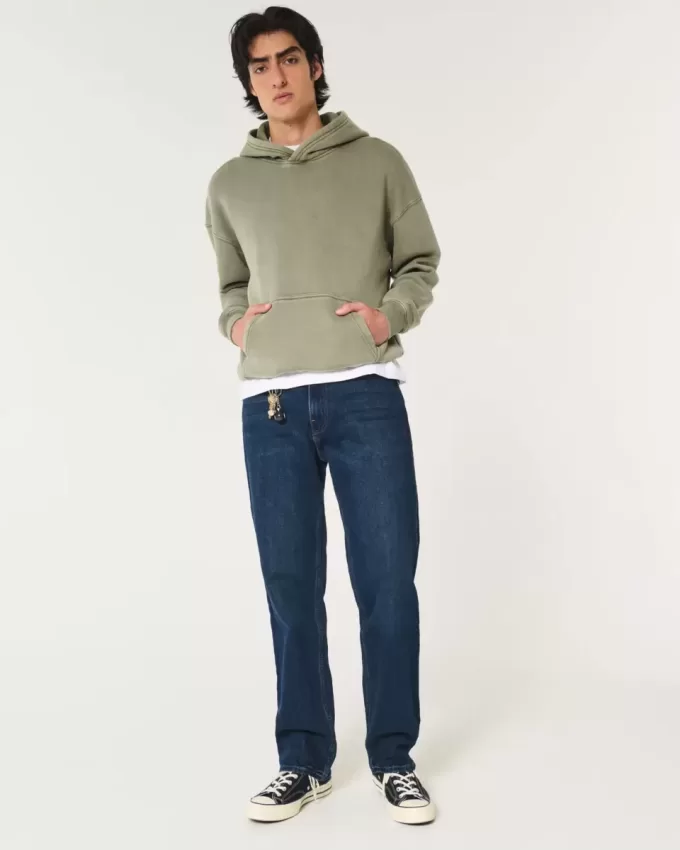 Donkere wassing losse jeans Donkere wassing losse jeans