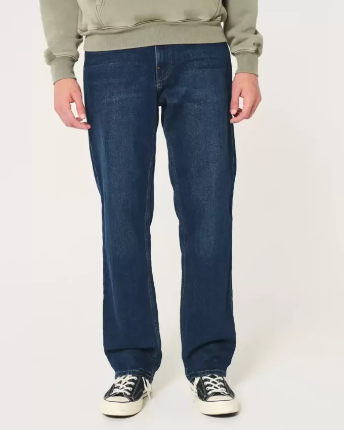 Donkere wassing losse jeans Donkere wassing losse jeans