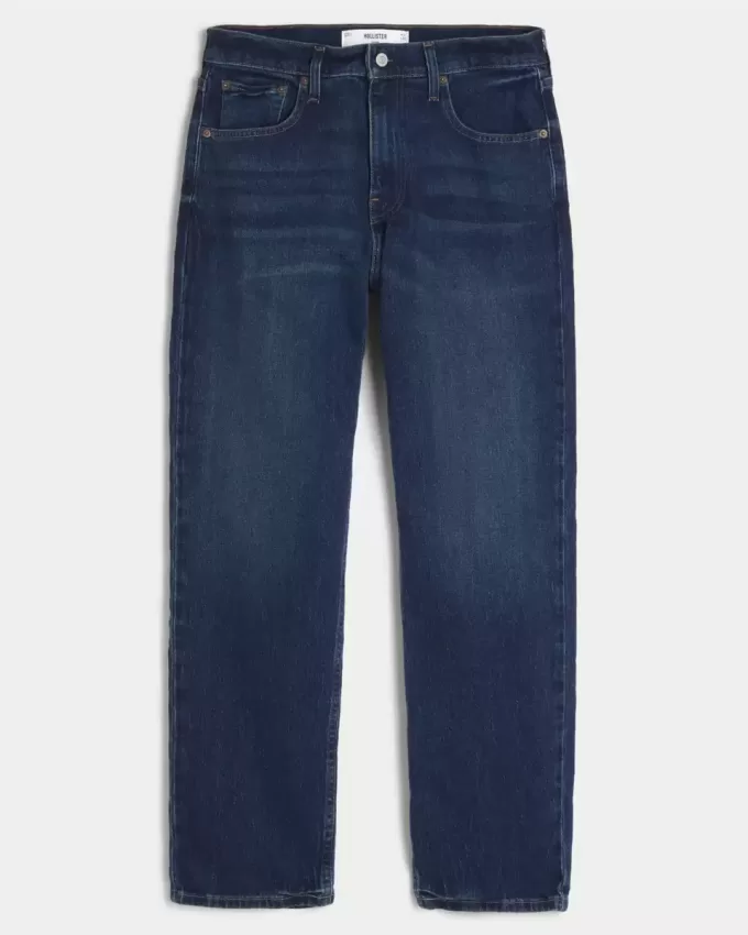 Donkere wassing losse jeans Donkere wassing losse jeans