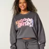 Eenvoudig logo-grafisch sweatshirt met ronde hals Eenvoudig logo-grafisch sweatshirt met ronde hals