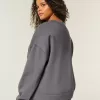 Eenvoudig logo-grafisch sweatshirt met ronde hals Eenvoudig logo-grafisch sweatshirt met ronde hals