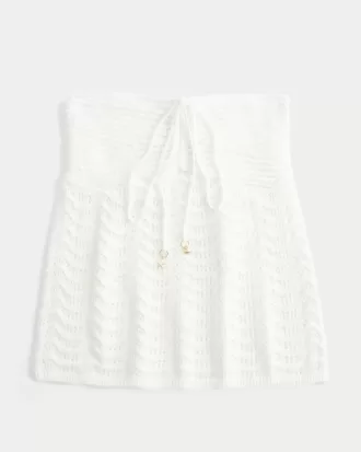 Eenvoudige strapless babydolltop in haakstijl Eenvoudige strapless babydolltop in haakstijl