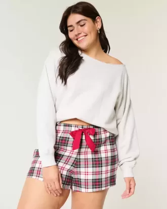 Flanellen strik shorts Flanellen strik shorts