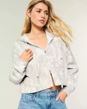 Gemakkelijke camouflage hoodie met rits Gemakkelijke camouflage hoodie met rits