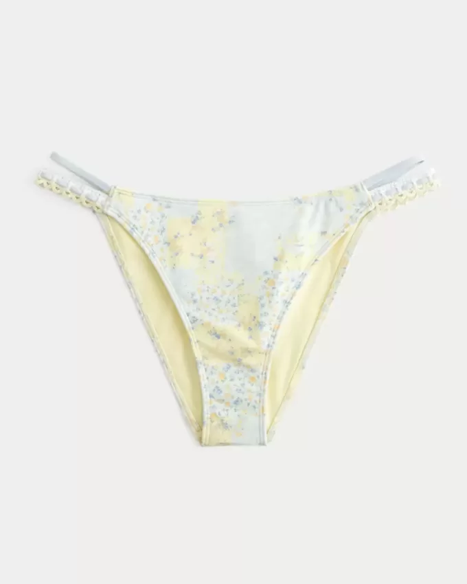 Gemengde hoog uitgesneden Cheeky Bikinibroek in Haakstijl Gemengde hoog uitgesneden Cheeky Bikinibroek in Haakstijl