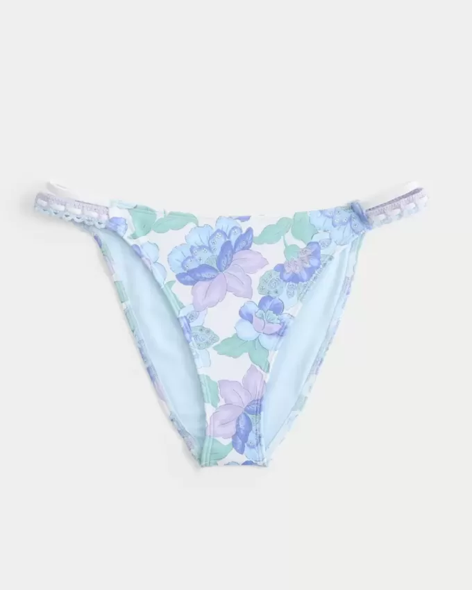 Gemengde hoog uitgesneden Cheeky Bikinibroek in Haakstijl Gemengde hoog uitgesneden Cheeky Bikinibroek in Haakstijl