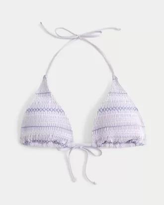 Gesmokte halter triangel bikinitop Gesmokte halter triangel bikinitop