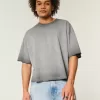 Gewassen baggy cropped T-shirt Gewassen baggy cropped T-shirt