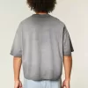 Gewassen baggy cropped T-shirt Gewassen baggy cropped T-shirt