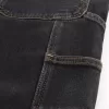 Gewassen zwarte losse schildersjeans Gewassen zwarte losse schildersjeans