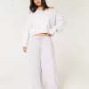 Gezellige geribbelde baggy broek met trekkoord Gezellige geribbelde baggy broek met trekkoord