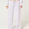 Gezellige geribbelde baggy broek met trekkoord Gezellige geribbelde baggy broek met trekkoord