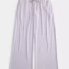 Gezellige geribbelde baggy broek met trekkoord Gezellige geribbelde baggy broek met trekkoord