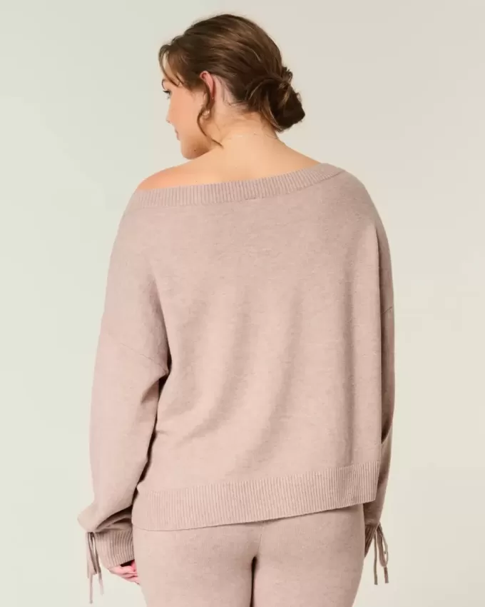 Gezellige off-shoulder trui met strik van Gilly Hicks