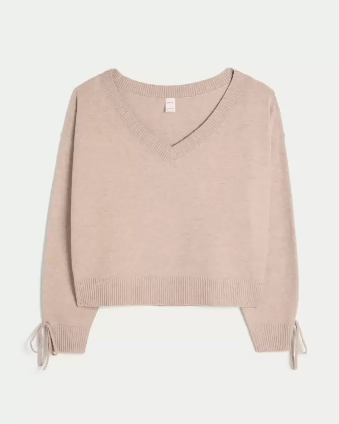 Gezellige off-shoulder trui met strik van Gilly Hicks