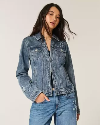 Grafisch denimjack van klas ’26 Grafisch denimjack van klas ’26