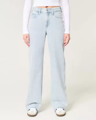 High-rise licht gewassen baggy jeans High-rise licht gewassen baggy jeans