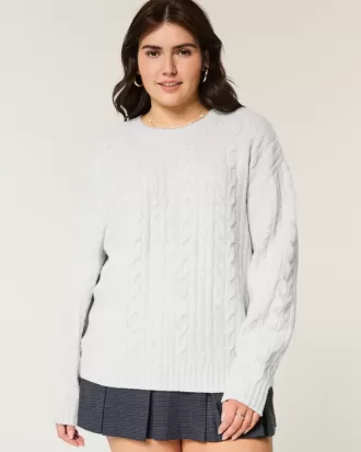 Hollister Comfy Cloud kabelgebreide trui Hollister Comfy Cloud kabelgebreide trui