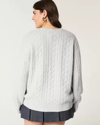 Hollister Comfy Cloud kabelgebreide trui Hollister Comfy Cloud kabelgebreide trui
