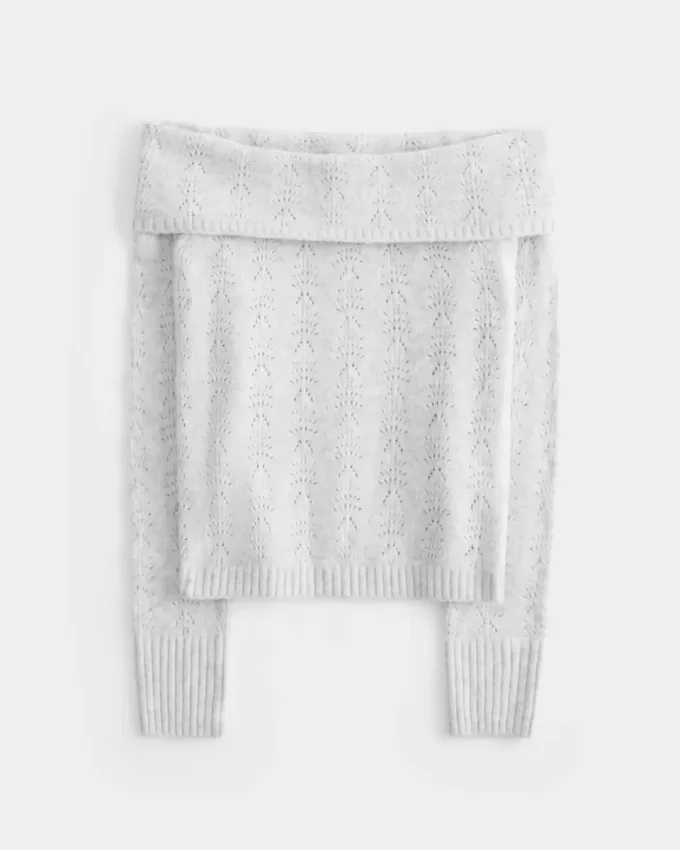 Hollister Comfy Cloud Stitchy Off-the-Shoulder Trui Hollister Comfy Cloud Stitchy Off-the-Shoulder Trui