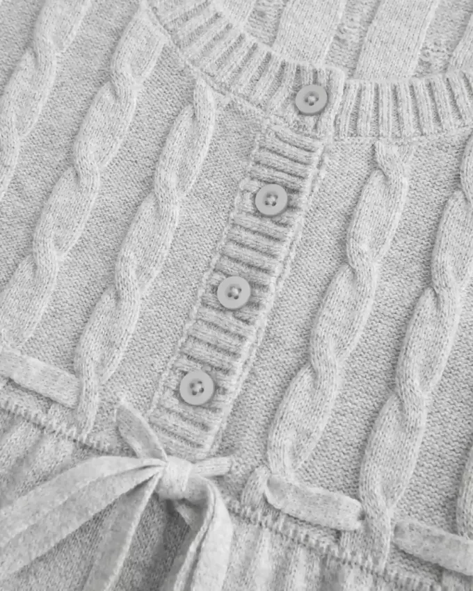 Kabelgebreide babydolltrui Kabelgebreide babydolltrui