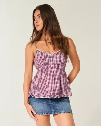 Laag uitgesneden denim minirok met studs Laag uitgesneden denim minirok met studs