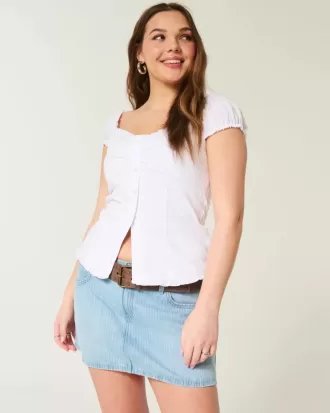 Lage Railroad Stripe Denim Mini Skort Lage Railroad Stripe Denim Mini Skort