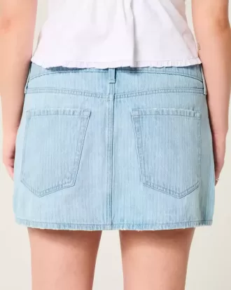 Lage Railroad Stripe Denim Mini Skort Lage Railroad Stripe Denim Mini Skort