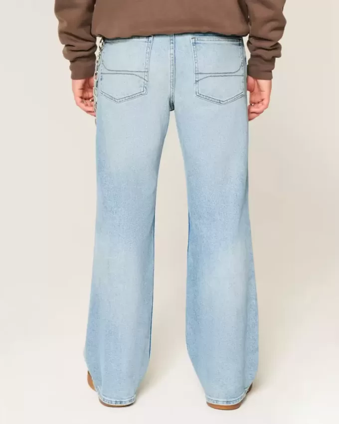 Licht gewassen relaxte bootcut jeans Licht gewassen relaxte bootcut jeans