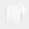 Naadloze baby-T-shirt met vierkante hals Naadloze baby-T-shirt met vierkante hals
