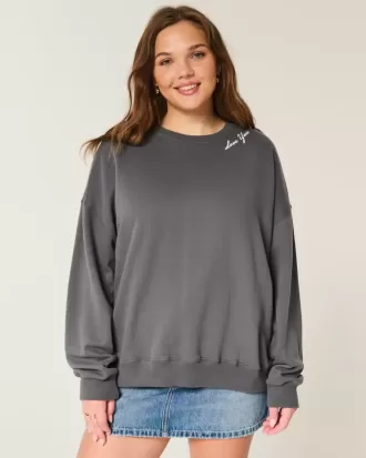 Oversized sweatshirt met grafische engelenvleugels Oversized sweatshirt met grafische engelenvleugels