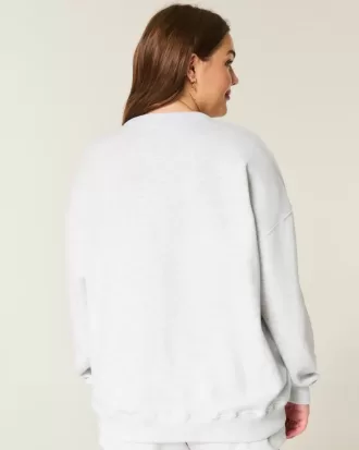Oversized sweatshirt met hartvormige grafische print Oversized sweatshirt met hartvormige grafische print