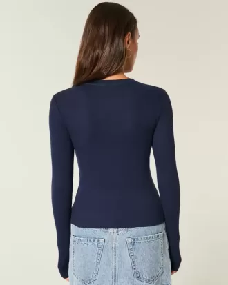 Top met lange mouwen en ronde hals Top met lange mouwen en ronde hals