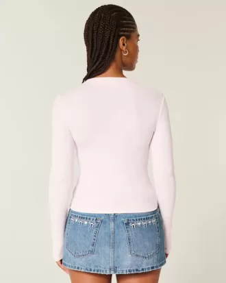 Top met lange mouwen en ronde hals Top met lange mouwen en ronde hals
