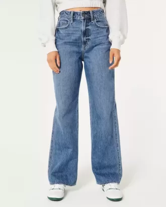 Ultrahoge medium wash baggy jeans Ultrahoge medium wash baggy jeans